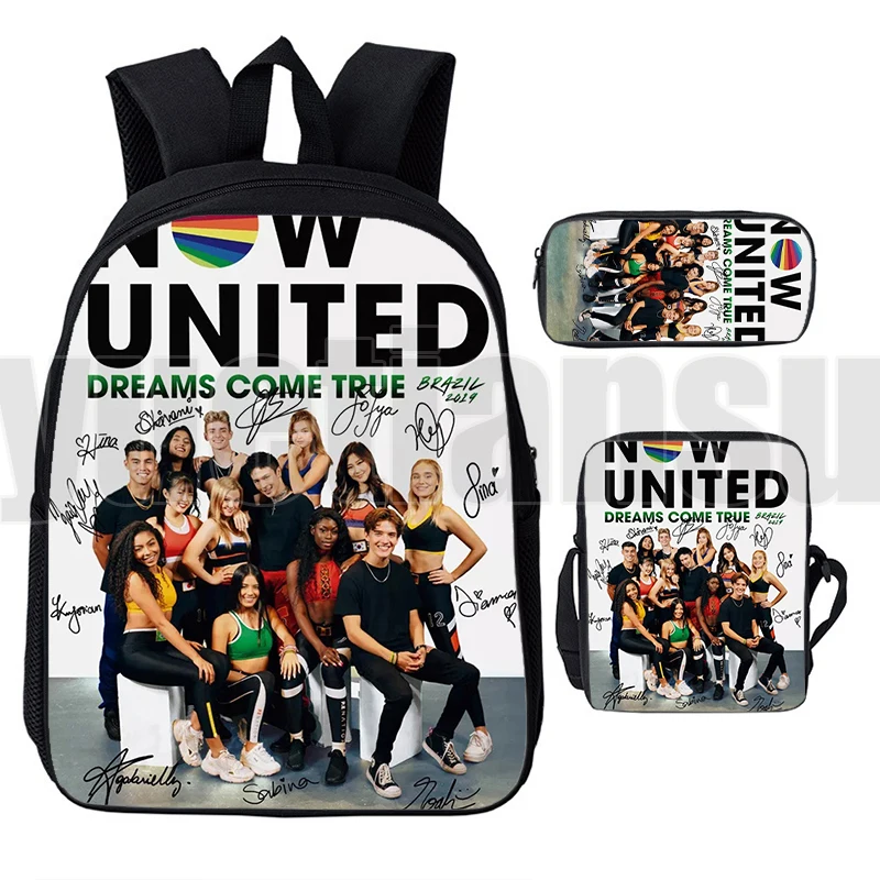 

Trendy 3D Print Now United Backpack Men Women Anime Schoolbags Teenager UN Team Bookbag Daily Pack Now United - Better Album Bag