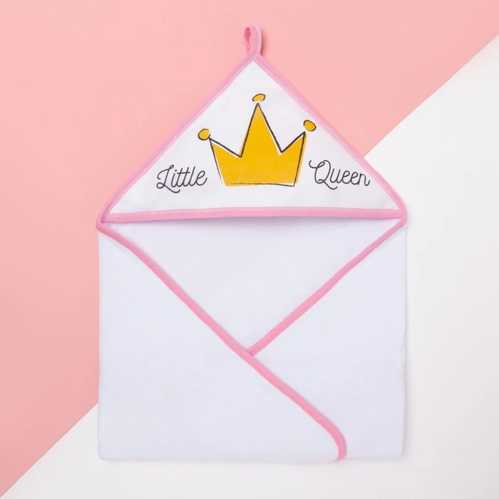 Полотенце детское &quotКрошка Я&quot Little queen 75х75 см 100% хл. 340гр/м2 4855306 | Мать и ребенок