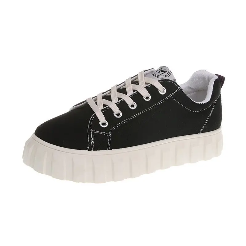 

Espadrille Shoes Soft British Style 2021 Fashion Women's Round Toe All-Match Shallow Mouth Casual Female Sneakers Clogs Platform