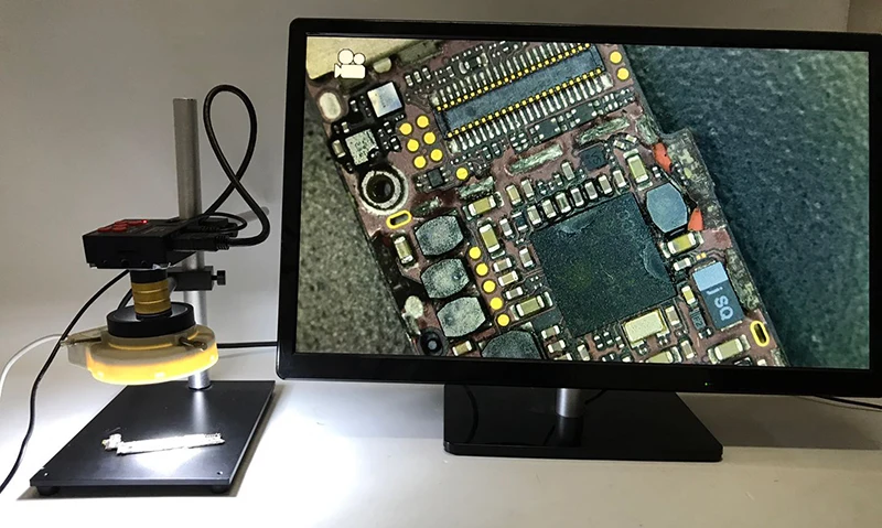 Объектив с регулируемым зумом 50X 100X для электронного микроскопа HDMI VGA USB|Линзы| |