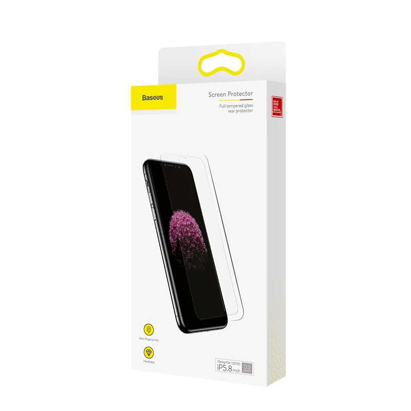Baseus для iPhone X Xs max Xr закаленное стекло 0,3 мм Ультра тонкое полное Защитное стекло для iPhone Xs max Xr X защита экрана