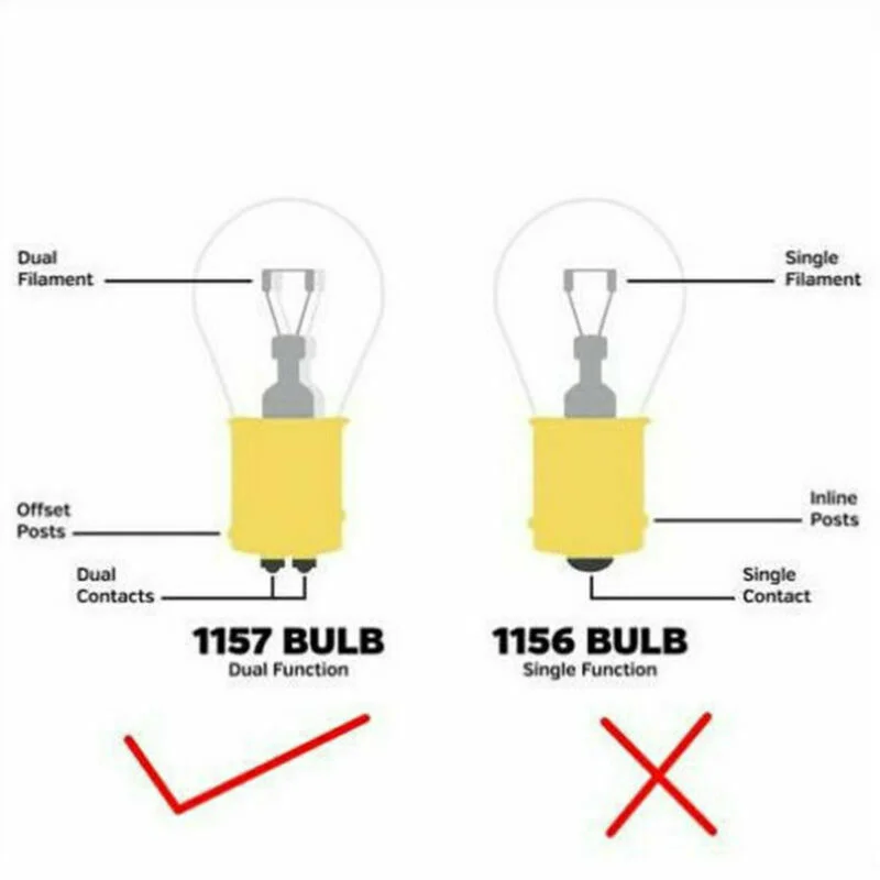 1Pair Motorcycle LED Turn Signal Light Inserts 1157 Yellow Flasher Blinker Waterproof for Harley Touring Softail Dyna Sportster |