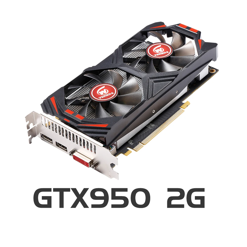 Видеокарта Veineda GTX 950 2GB GPU 128Bit GDDR5 оригинальная 2GD5 PCI-E X16 для игр на nVIDIA Geforce.