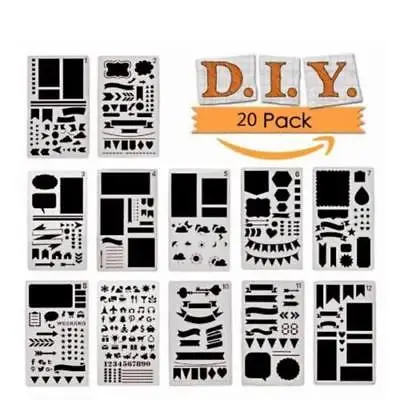 12/20 шт пули журнал трафарет набор пластиковый планировщик шаблон чертежа сделай