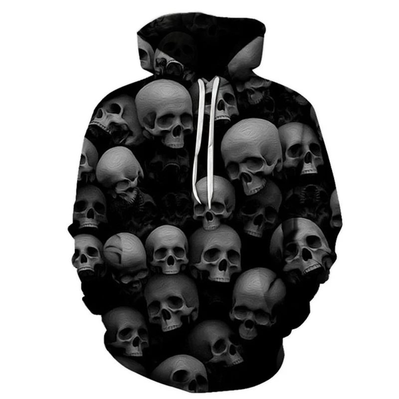 

Autumn War black mens Hoodies Sweatshirt 3D Print Funny Skull Hoodie Streetwear Harajuku Pullover Hip hop Jacket Men Tracksuit