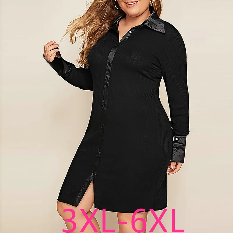 Платье-Свитер женское повседневное облегающее мини-платье большого размера с