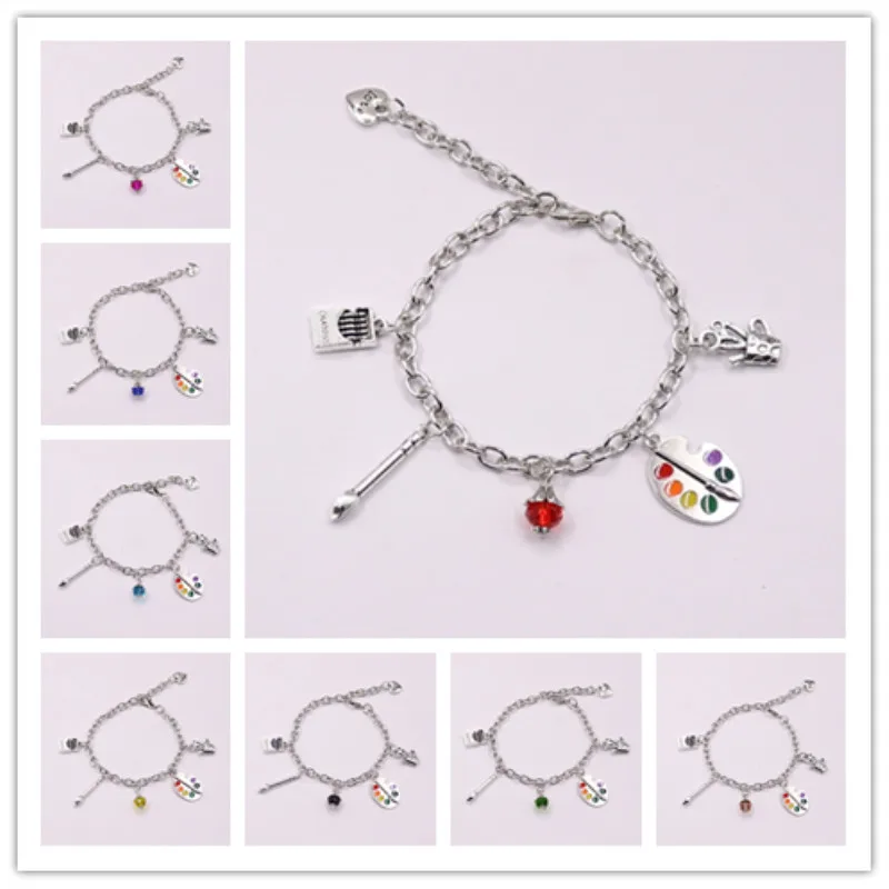 1 шт. инструменты для художников палитра и браслет с кисточкой бусинами ювелирные