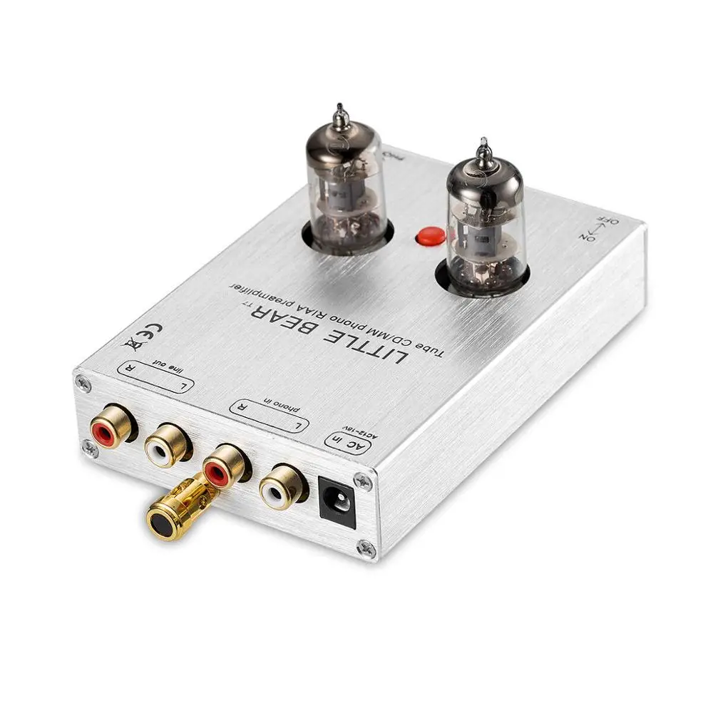 Douk аудио маленький медведь T7 HiFi 6J1 вакуумный Ламповый фонокорректор AUX& MM RIAA проигрыватель фонограф стерео ламповый предусилитель