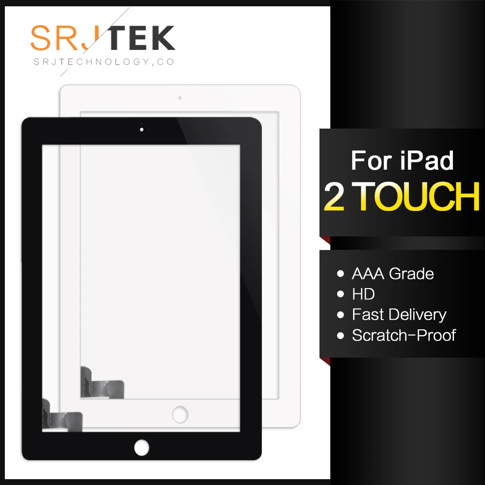 10Pcs/lot For iPad 2 Screen iPad2 A1395 A1396 A1397 Touch Digitizer Sensor Glass Panel Free Frame Bezel | Мобильные телефоны и
