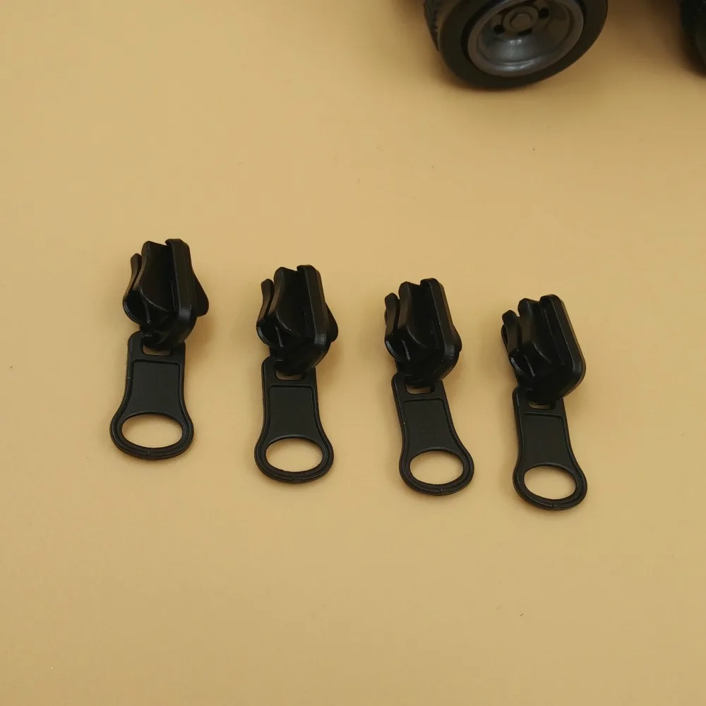 Бесплатная доставка 3 # черные двухсторонние двойные ползунки для застежки