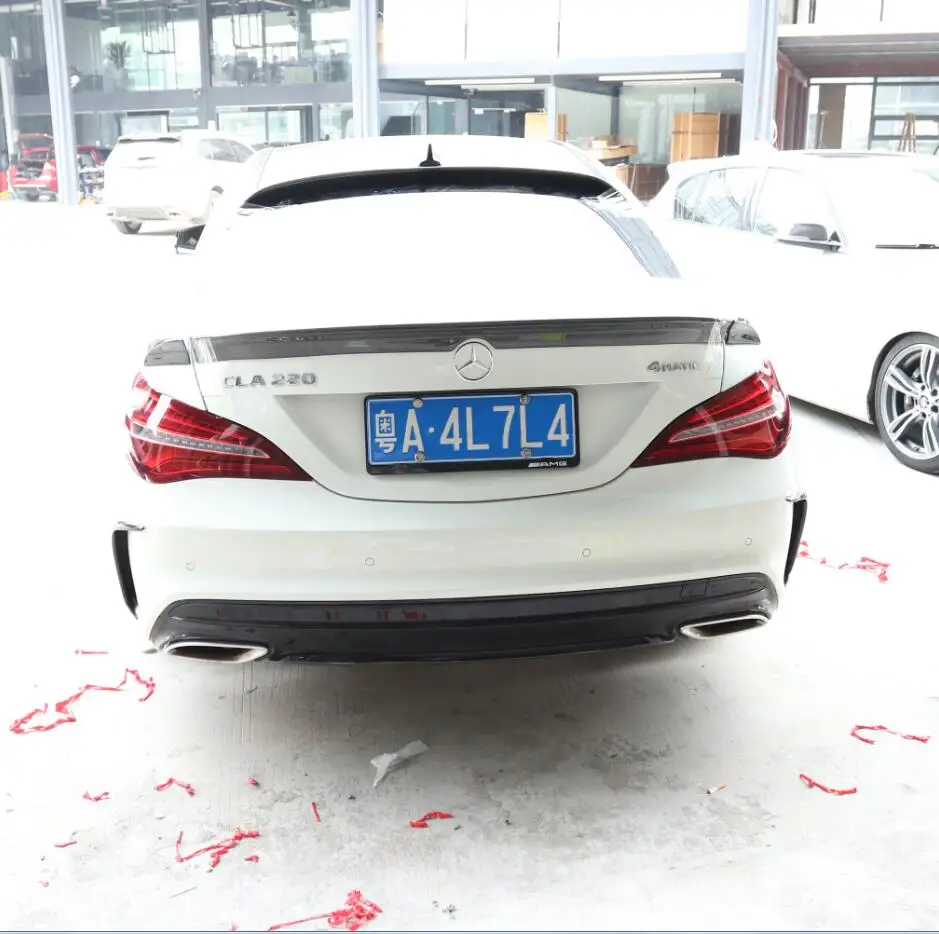 Углеродное волокно заднее крыло багажника выступ Спойлеры подходит для 13-18 Mercedes-Benz CLA 45 W117 C117 CLA 200 250 260 2013