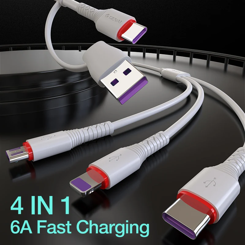 

3 в 1 кабель для быстрой зарядки Тип C PD Micro USB для Xiaomi Redmi Note 10 Huawei Samsung зарядный Шнур для iPhone 11 12 Pro Max XS X