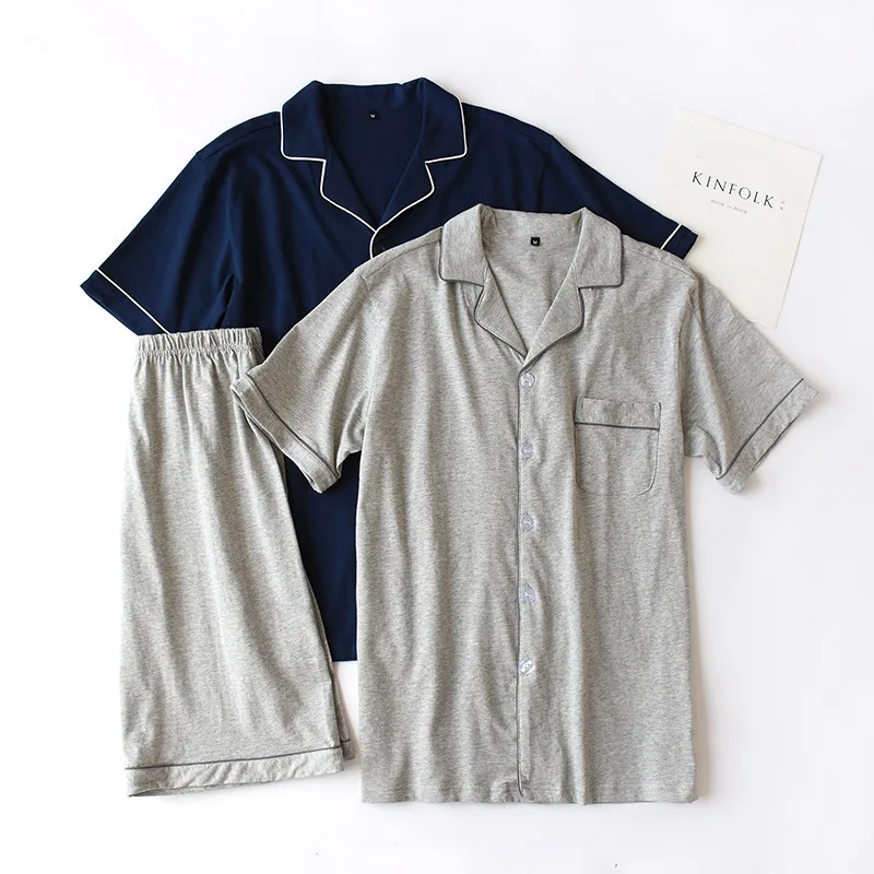 Парные пижамные комплекты из 100% хлопка однотонные женские с коротким рукавом