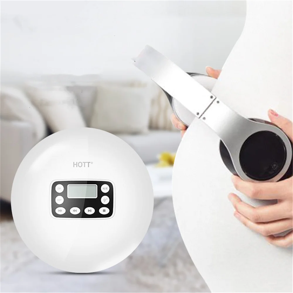 

HOTT 711T CD Player Portable Bluetooth CD Player HIFI Grade Quality Music Player with HeadphonesLED Display Home Car Travel Use