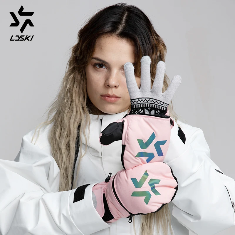 Лыжные варежки LDSKI серии Quick лыжные перчатки для сноуборда водонепроницаемые