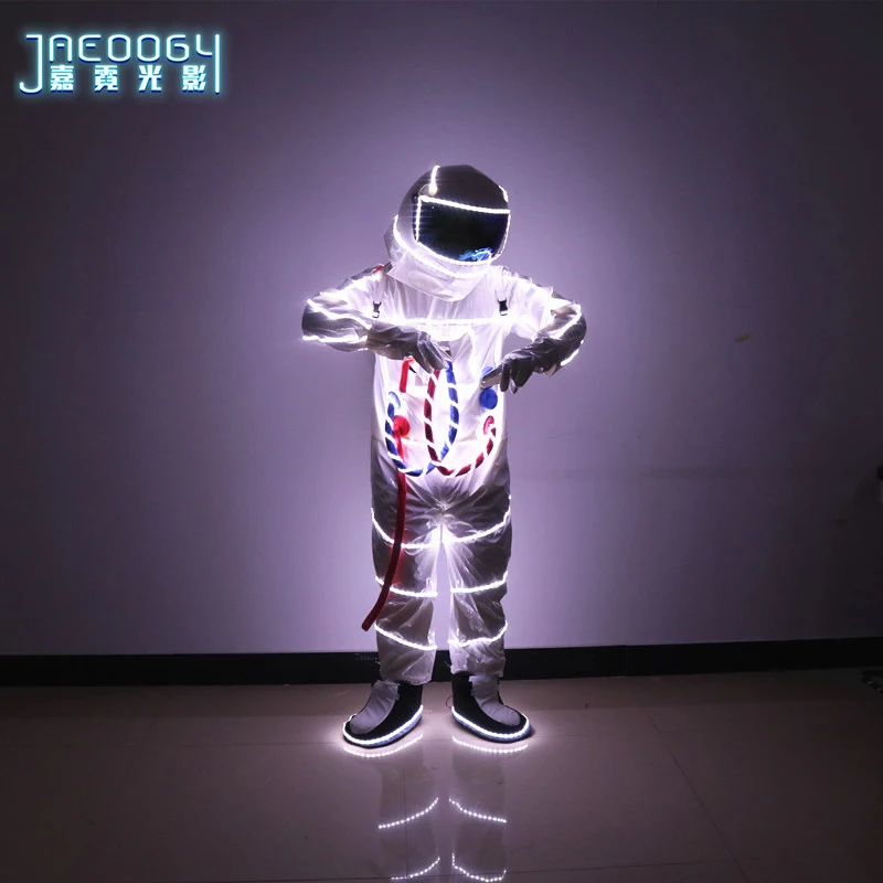 Светодиодный костюм космонавта для ночного клуба сцены освещенная одежда