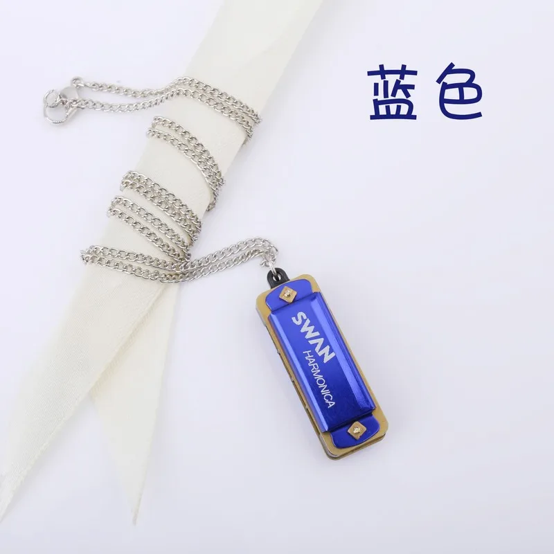 Harmonica Musical Instrument's 4-hole Key Educational Toy Keychain Jewelry Mini Necklace | Спорт и развлечения