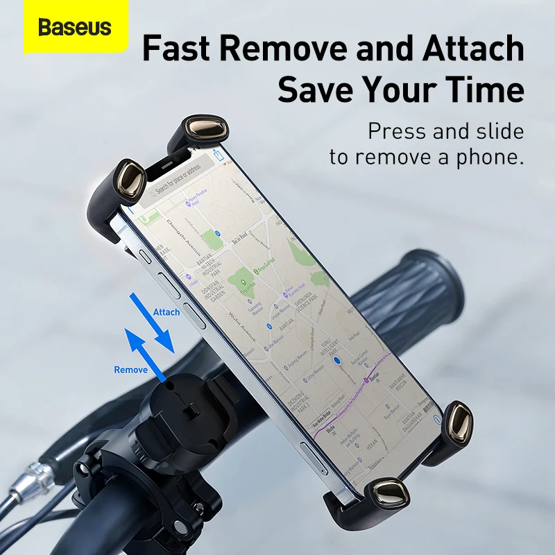 baseus bicycle phone holder stand 360° rotation support 4 7 6 7 inch phones motorcycle phone holder for iphone 12 xiaomi samsung free global ship