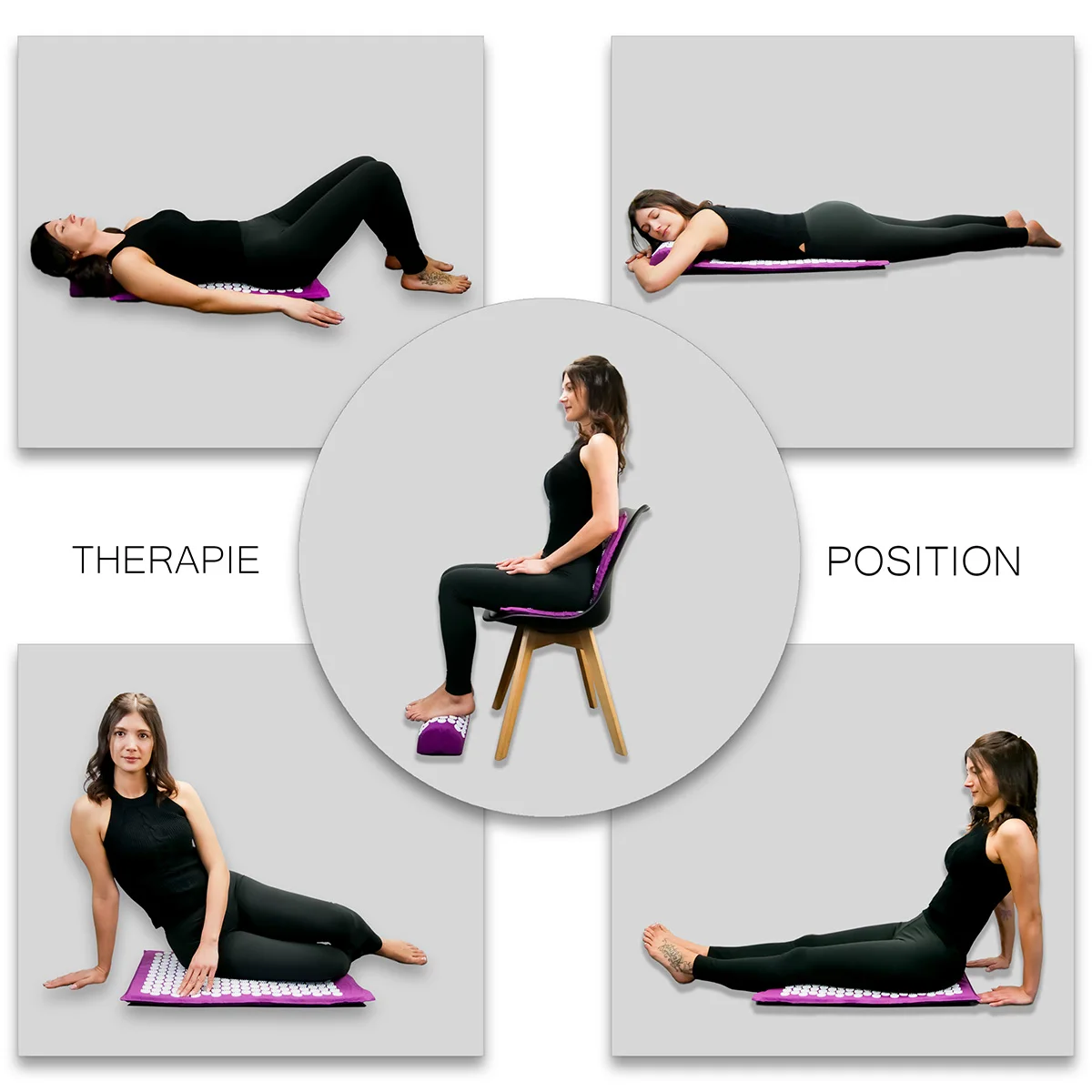 

Acupressure Mat Massage Relieve Stress Back Body Pain Spike Cushion Yoga Acupuncture Mat