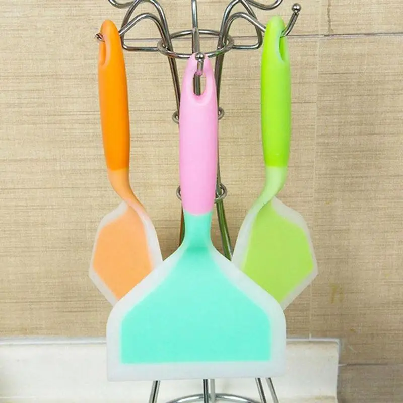 1 шт Высокое Температура силиконовая лопатка Мини милый Лопата сковорода