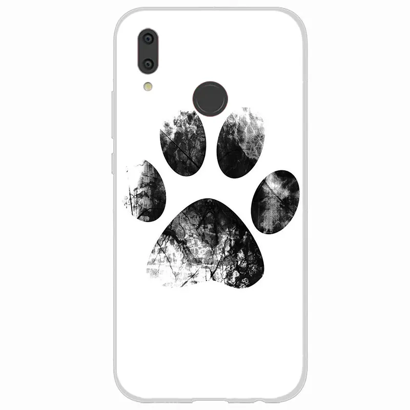 TPU Back Cover For Huawei Y3 Y5 Y6 Y7 2017 II Pro Silicone Soft Dog paw Phone Case Prime 2018 Y9 2019 |