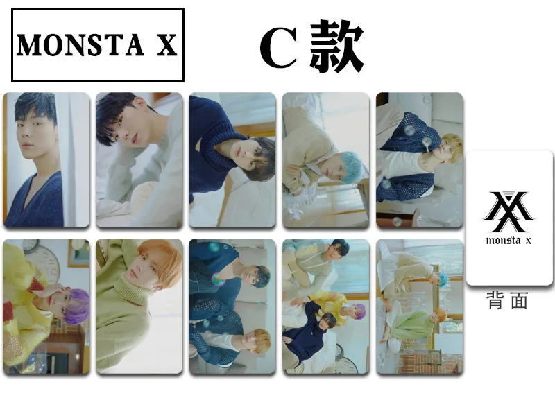 10 шт./компл. Kpop MONSTA X Фотокарта HD двухсторонняя печать Высокое качество Новый