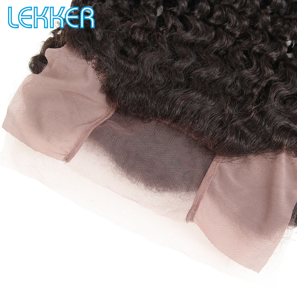 Lekker волнистые 360 кружевные фронтальные волосы Remy глубокая волна Закрытие 10 ''