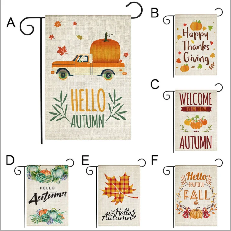 Рождественский флаг с буквенным цветочным принтом Садовый рождественские