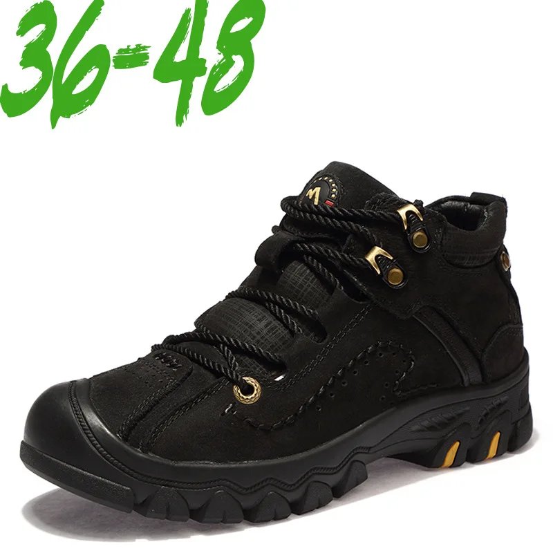 

Amazon mountaineering shoes male 48 mountaineering shoes, outdoor field trips new cross-border big yards mountain men's leath