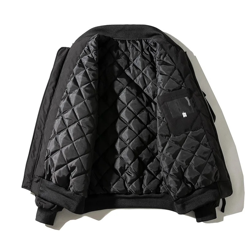 Winter Bomber Jacket Men Air Force Pilot Male Solid Letter Embroidery Baseball Couple Hip Hop Streetwear Autumn | Мужская одежда
