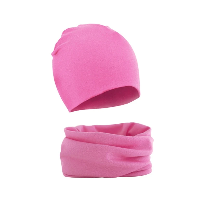 2Pcs Children Hat Scarf Set Cotton Baby Beanie Collar Autumn Winter Boy Girl Cap Kids Warm Hats Scarves | Детская одежда и обувь