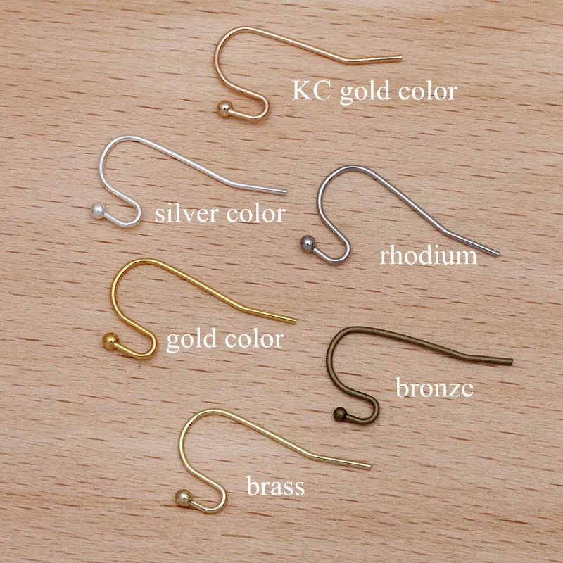 50 шт./лот 0 7 мм толщина латунный крючок для ушей ювелирные аксессуары Сделай Сам