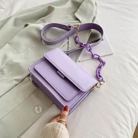 chain design new mini pu leather flap bags for women 2021 summer lady shoulder messenger handbags female fashion cross body bag