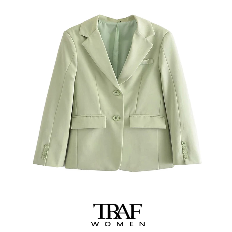 

Пиджак женский однобортный с карманами и длинным рукавом, в винтажном стиле