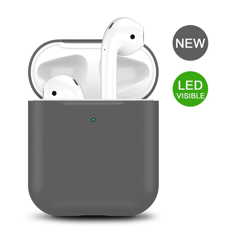Силиконовый чехол для AirPods 2 Чехол для зарядки наушников чехол для Apple AirPods Air Pod 1 2 Bluetooth коробка гарнитура защитный чехол