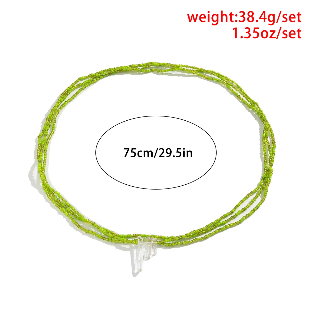 

Boho Handwoven Colorful Beads Elastic Multilayer Sexy Belly Belt Waist Chain Women Geometric Irregular Stone Decorations Jewelry