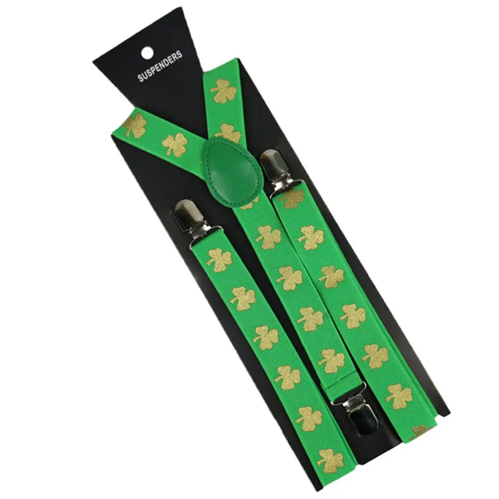 Подтяжки для мужчин и женщин регулируемые с Y-образной застежкой в Ирландском