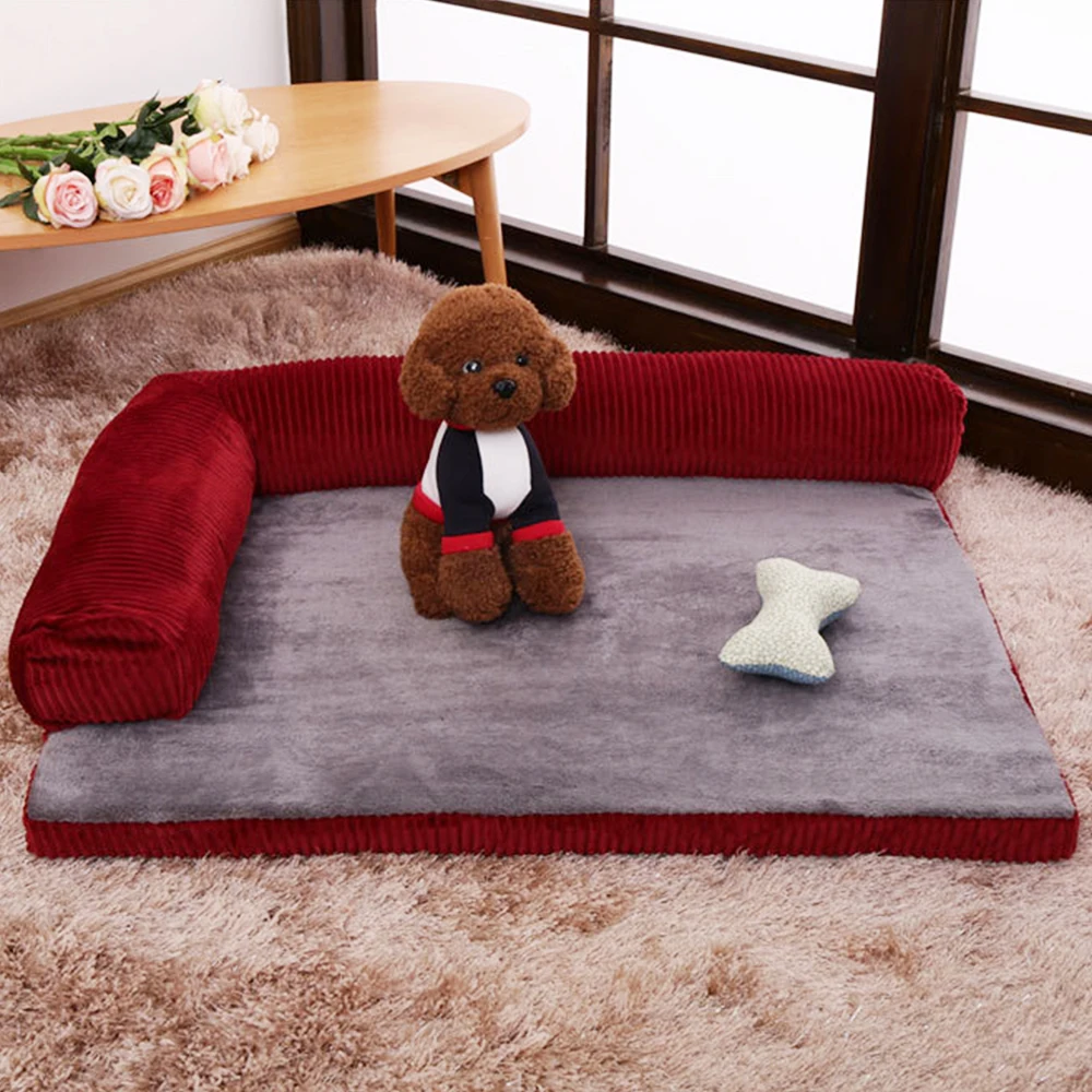 

1 шт. коврики для собак, кровать для кошек, вельветовый диван для домашних животных, Высококачественная Нескользящая ткань с наполнителем, г...