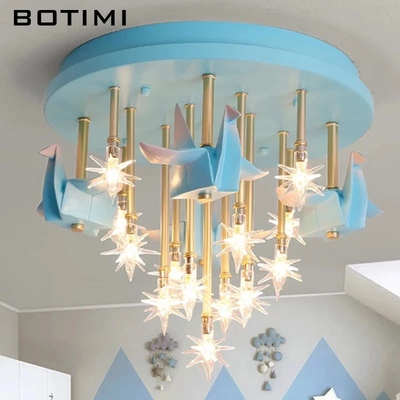 Потолочный светильник BOTIMI для детской комнаты лампа на потолок с мультяшным