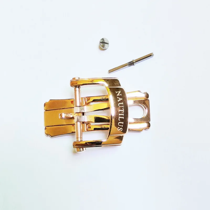 Rose Gold 18 мм Высокое качество 316L нержавеющая сталь бабочка ремешок Пряжка ремешок Серебряная Складная Застежка Замена для Patek Philip - Цвет ремешка: Rose Gold