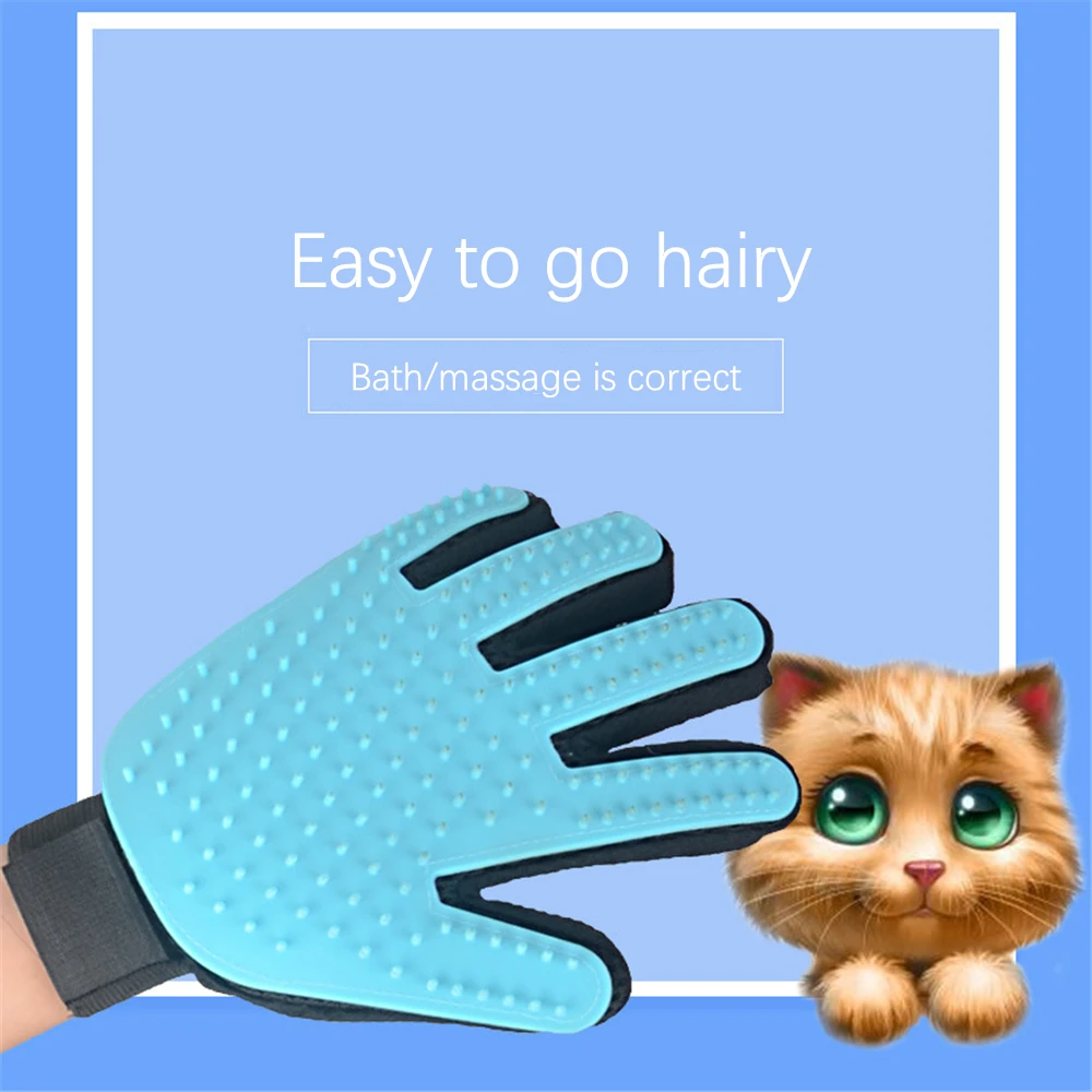 Силиконовая перчатка для груминга питомцев расческа шерсти кошек вычесывания