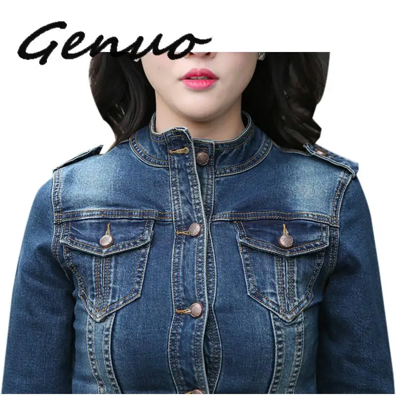 Куртка женская джинсовая однобортная модный базовый пиджак винтажная