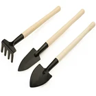 Садоводство 3 шт мини маленькая лопатаграблилопата суккулентные растения в горшках цветы дома балкон набор инструментов