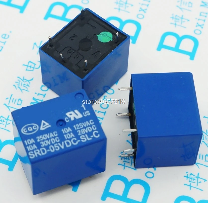 Бесплатная доставка 50 шт./лот реле SRD 05VDC SL C 09VDC 12VDC 5В 9В 12В 24В 10А 250В 5PIN T73|Реле| |