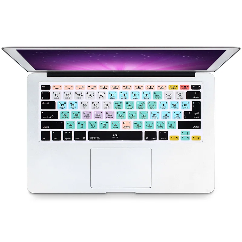 HRH русский OSX Премиум Pro CC Ableton Live Avid Pro инструменты силиконовый ярлык Hotkey клавиатура кожный чехол для MacBook Pro 13 15 - Цвет: Avid Pro Tools