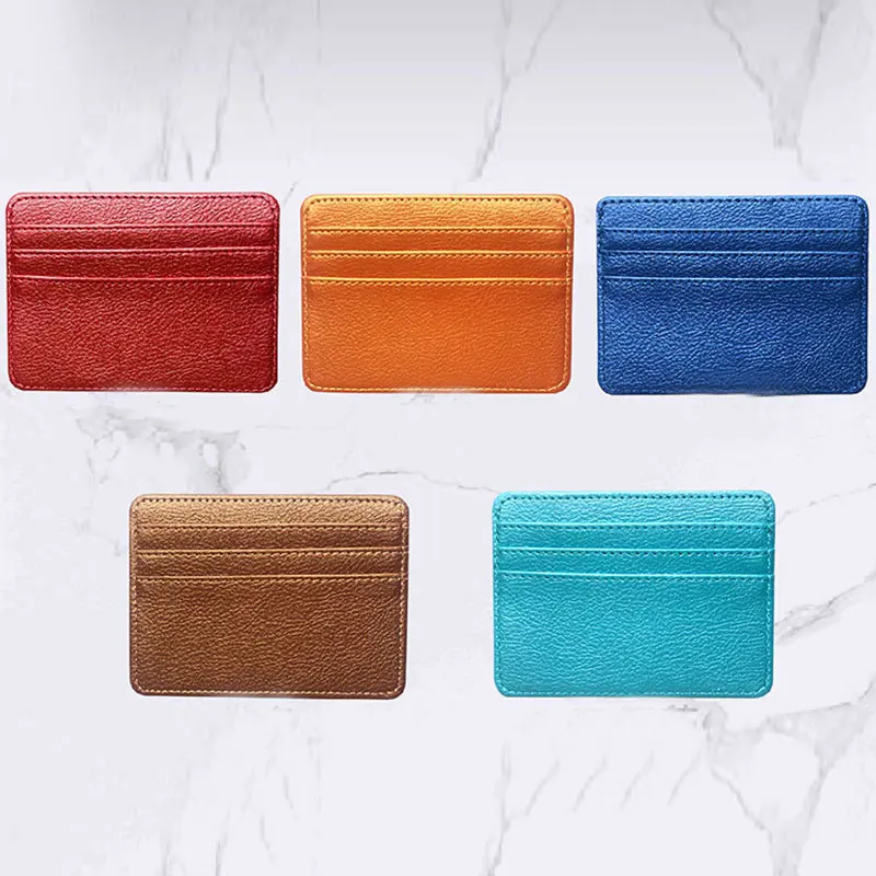 

1Pc Pu Leather ID Card Holder Candy Color Bank Credit Card Box Multi Slot Slim Card Case Wallet Women Men Business Card Cover