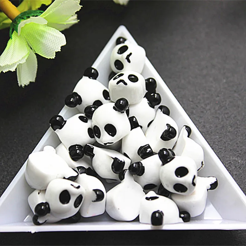 20 шт. 12*15 мм милый мультяшный панда из смолы с плоским основанием кабошон для