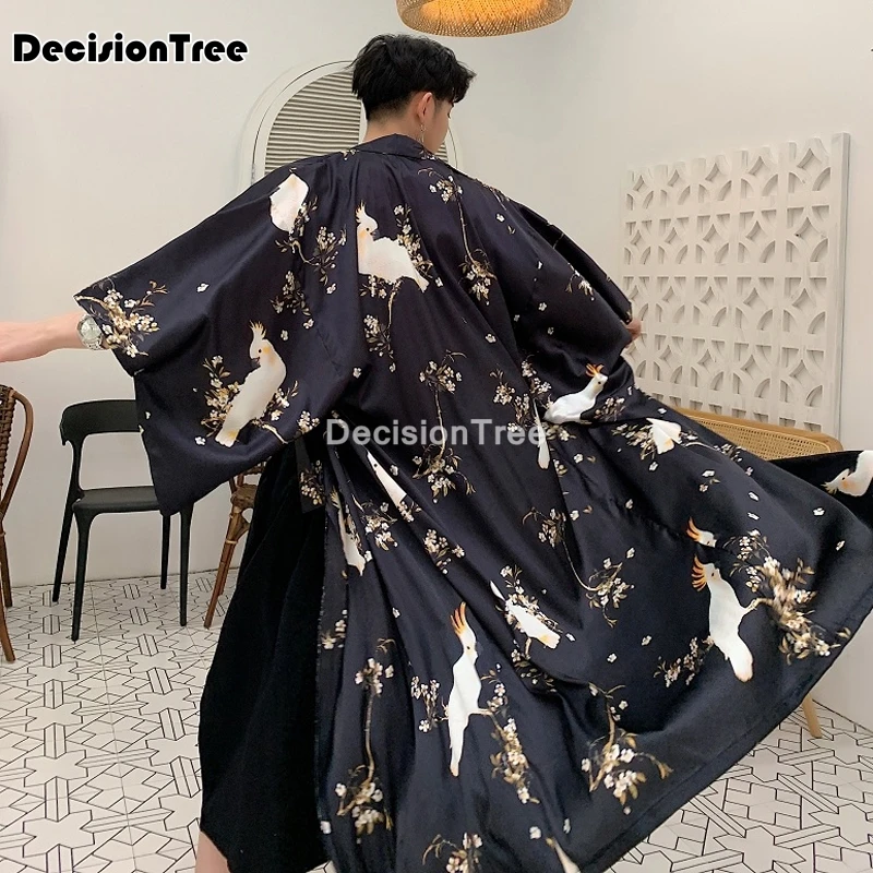 2021 кимоно Японские mujer haori кардиган с цветочным принтом свободные юката пальто