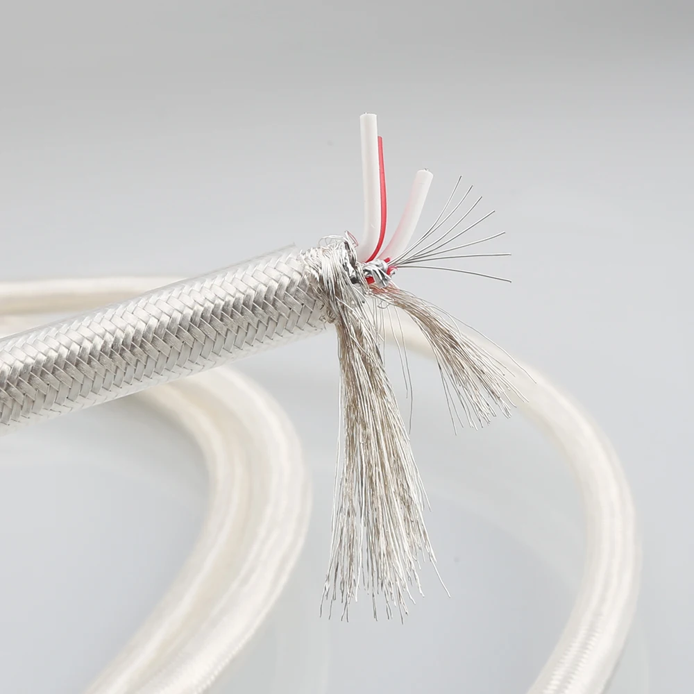 Audiocrast A26 OFC посеребренный Hi End RCA аудио соединительный кабель продается за 1 м для DIY
