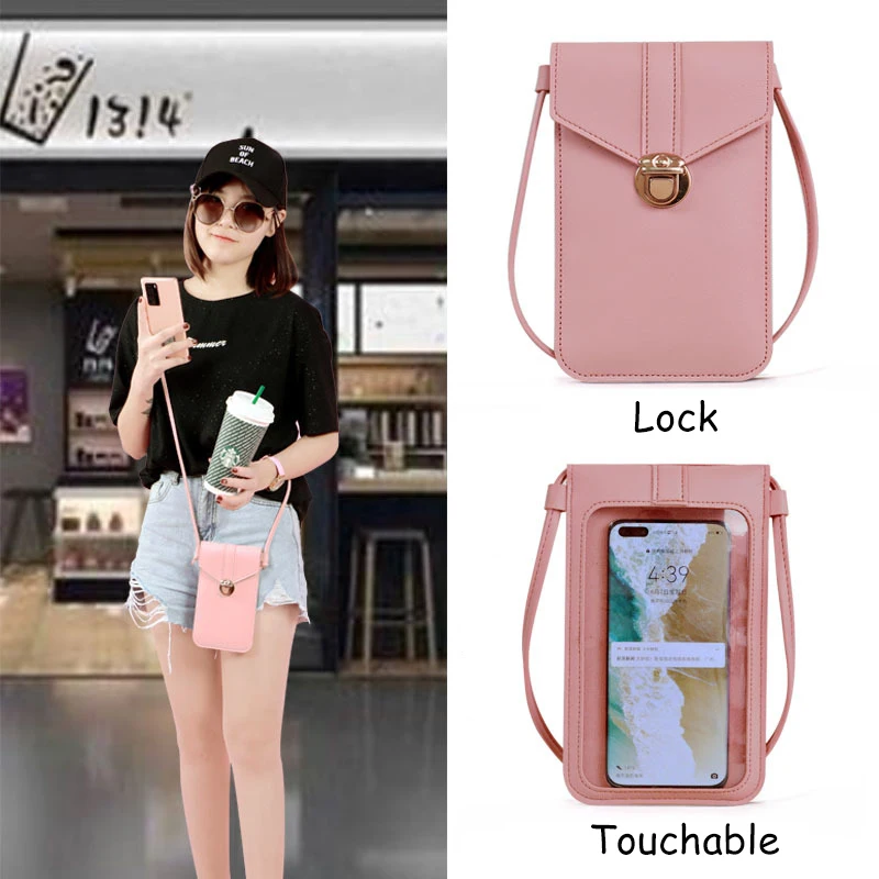 Мини модный тройной кошелек из искусственной кожи дамская сумка через плечо для